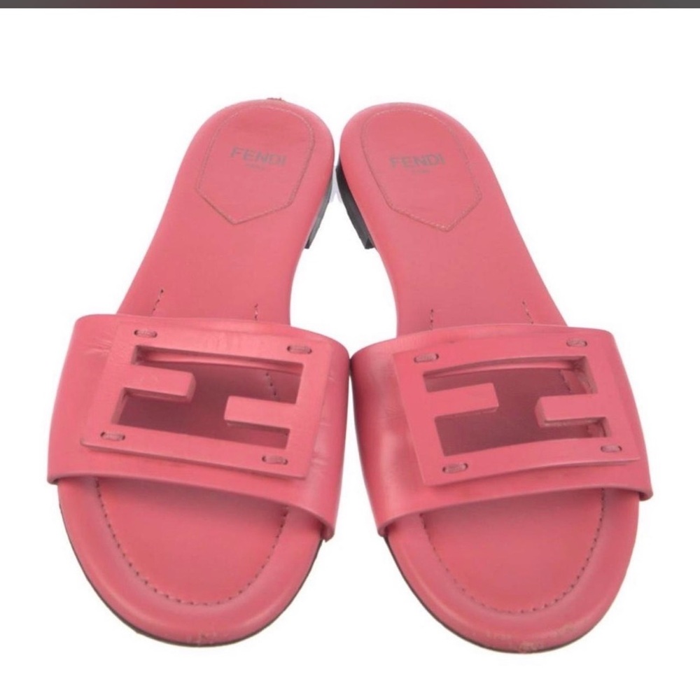 Fendi Pink Slide Sandals